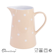 Pink Glazing with White DOT Pitcher
